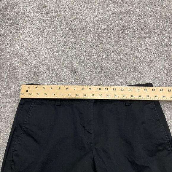 Lands' End Chino Pants Womens 12 Black Mid Rise Straight Leg Cotton Work 34x28 - Picture 11 of 14